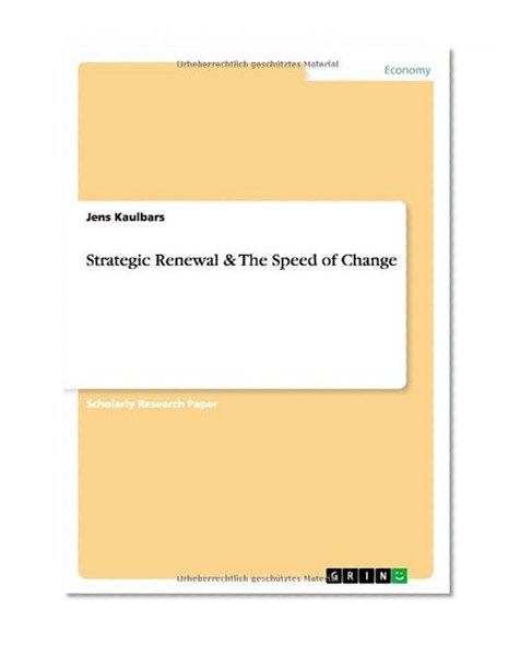 Strategic Renewal & The Speed of Change