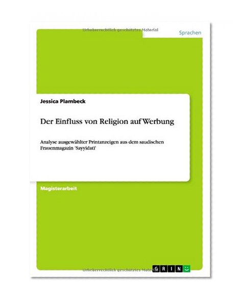 Der Einfluss von Religion auf Werbung (German Edition)