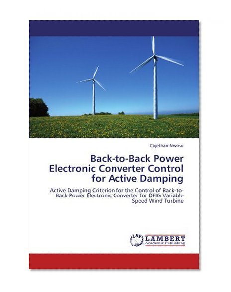 Back-to-Back Power Electronic Converter Control for Active Damping: Active Damping Criterion for the Control of Back-to-Back Power Electronic Converter for DFIG Variable Speed Wind Turbine