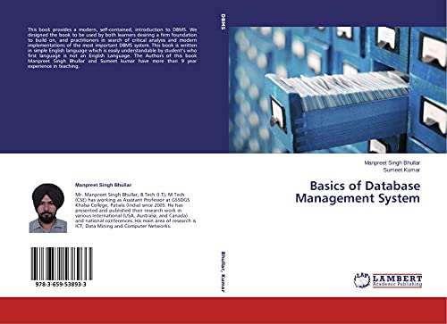Book Cover Basics of Database Management System