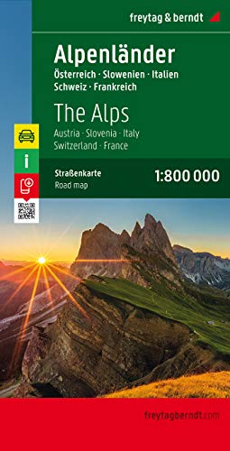 Book Cover Alps (Austria-Slovenia-Italia-Switzerland-France) FB Map 1:800K (English, French and German Edition)