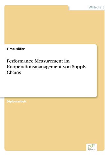 Book Cover Performance Measurement im Kooperationsmanagement von Supply Chains (German Edition)