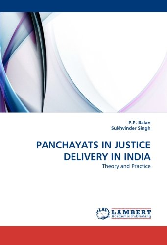 Book Cover PANCHAYATS IN JUSTICE DELIVERY IN INDIA: Theory and Practice