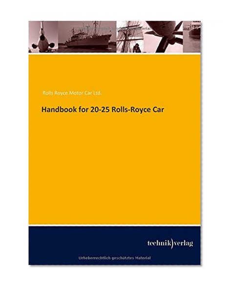 Handbook for 20-25 Rolls-Royce Car