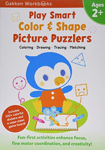 Book Cover Play Smart Color & Shape Picture Puzzlers Age 2+, Volume 11: At-Home Activity Workbook