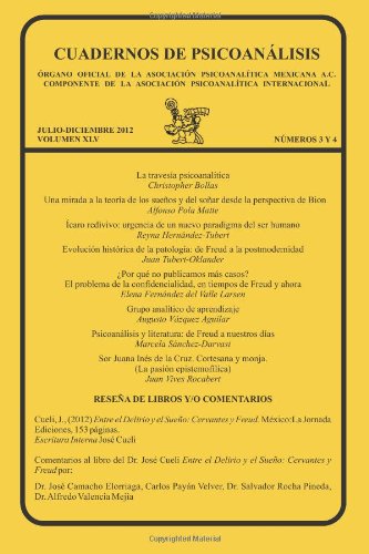CUADERNOS DE PSICOANÃLISIS, JULIO-DICIEMBRE 2012 vol XLV, nÃºms. 3 y 4 (Spanish Edition)
