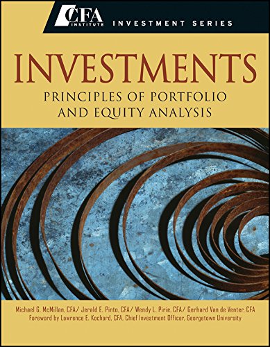 Book Cover Investments: Principles Of Portfolio And Equity Analysis