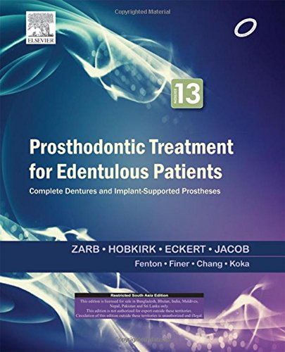 Book Cover PROSTHODONTIC TREATMENT FOR EDENTULOUS PATIENTS (English) 13th Edition