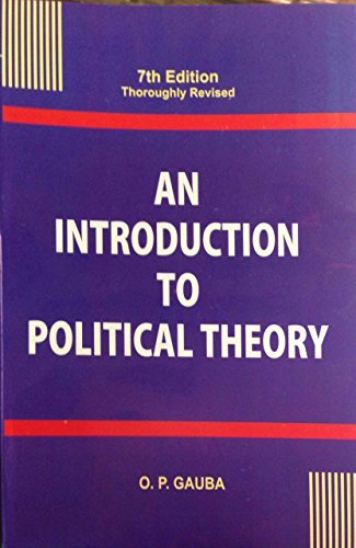 Book Cover AN INTRODUCTION TO POLTICAL THEORY 7/ED