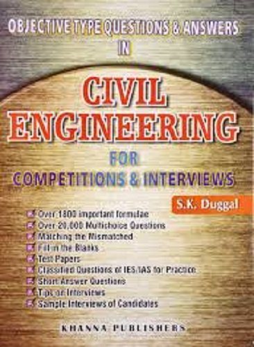 Objective Type Questions & Answers In Civil Engineering For Competitions & Interviews
