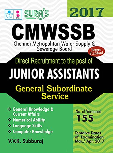 Book Cover Chennai Metropolitan Water Supply & Sewerage Board ( CMWSSB ) Junior Assistants Exam Books 2017