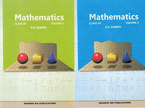 Book Cover Mathematics for Class 12 by R D Sharma (Set of 2 Volume) (2018-19 Session)