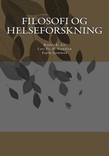 Book Cover Filosofi og helseforskning (Norwegian Edition)