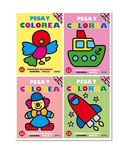 Book Cover Primeras palabras: Español–Inglés (Pega y Colorea) (Spanish and English Edition)