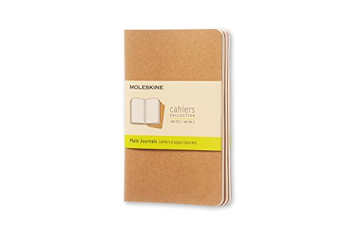 Book Cover Moleskine Cahier Soft Cover Journal, Set of 3, Plain, Pocket Size (3.5