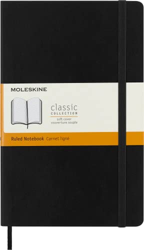 Book Cover Moleskine Classic Soft Cover Notebook, Ruled, Large (5