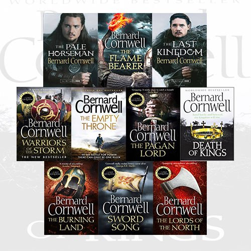 Book Cover Bernard Cornwell The Last Kingdom Series 10 Books Collection Set (The Last Kingdom, The Pale Horseman, The Lords of the North, Sword Song, The Burning Land, Death of Kings, The Pagan Lord...