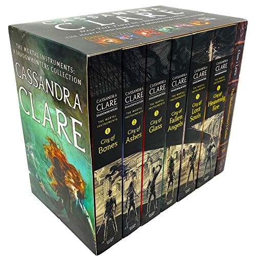 Book Cover Cassandra Clare The Mortal Instruments Book 1-6 Collection 6 Books Set (City of Bones, City of Ashes, City Glass, City of Lost Soul, City of Fallen Angels, City of Heavenly Fire)