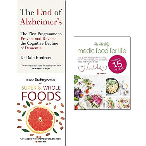 Book Cover End of alzheimer's, hidden healing powers of super & whole foods and healthy medic food for life 3 books collection set