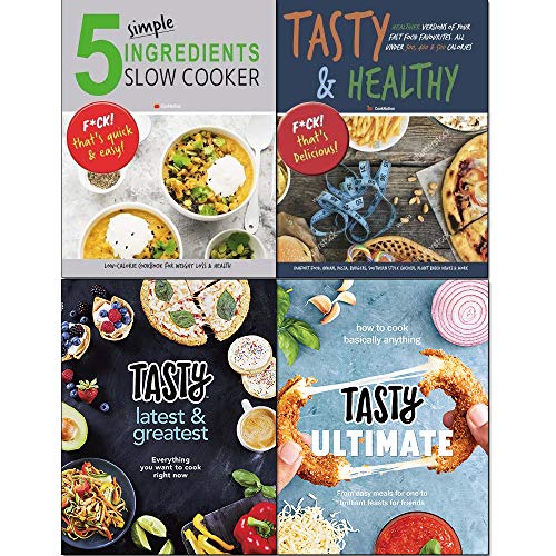 Tasty Ultimate Cookbook [hardcover], Tasty Latest and Greatest [hardcover], Tasty & Healthy, 5 Simple Ingredients Slow Cooker 4 Books Collection Set