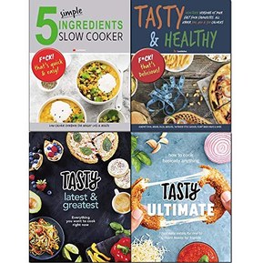 Tasty Ultimate Cookbook [hardcover], Tasty Latest and Greatest [hardcover], Tasty & Healthy, 5 Simple Ingredients Slow Cooker 4 Books Collection Set