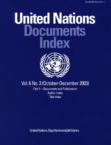 United Nations Documents Index, October-December 2003