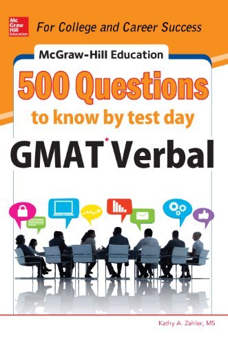 Mcgraw-Hill Education 500 GMAT Verbal Questions to Know by Test Day