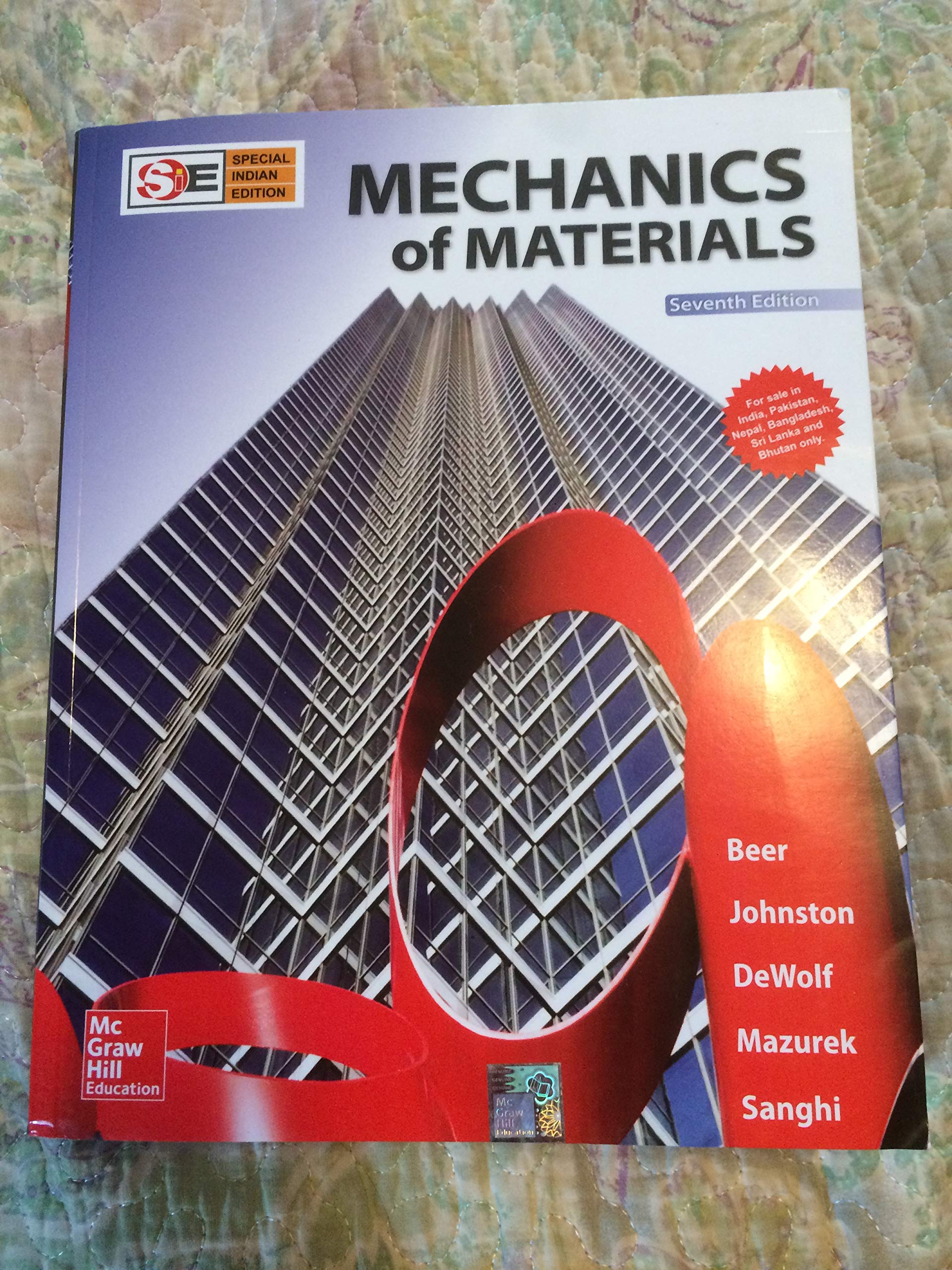 Book Cover Mechanics Of Materials, 7 Ed