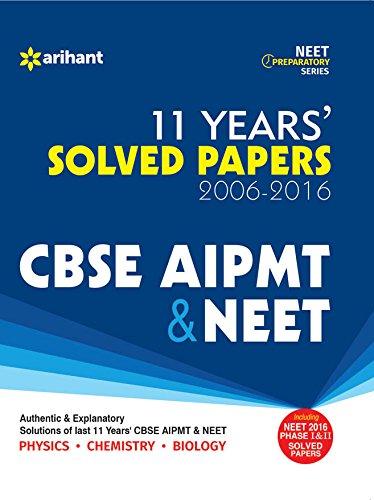 Book Cover 11 Years CBSE AIPMT & NEET Solved Papers 2006-2016