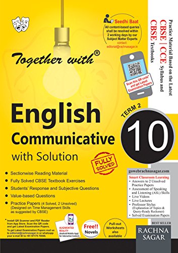 Book Cover Together English Communicative With Solution Term -2 Class-10