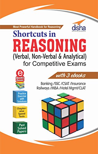 Book Cover Shortcuts in Reasoning (Verbal & Non-Verbal) for Competitive Exams: with 3 Ebooks