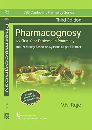 Book Cover Pharmacognosy for First Year Diploma in Pharmacy (CBS Confident Pharmacy Series Pharmacognosy)