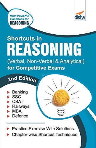 Book Cover Shortcuts in Reasoning (Verbal, Non-Verbal, Analytical & Critical) for Competitive Exams