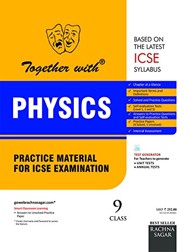 Book Cover ICSE Practice Material for Class 9 Physics for 2019 Examination