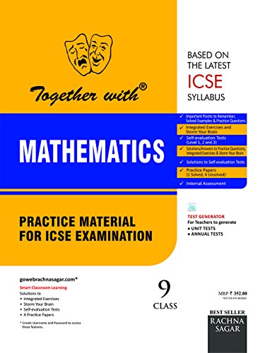 Book Cover ICSE Practice Material for Class 9 Mathematics for 2019 Examination