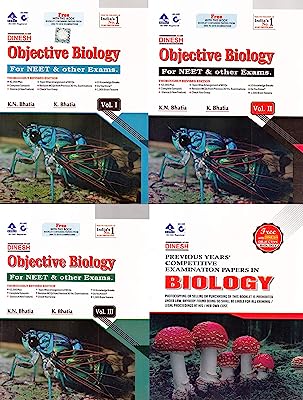 Book Cover Objective Biology For Neet & Other Exams. (Set of 3 Volumes) (2019-2020 Session)
