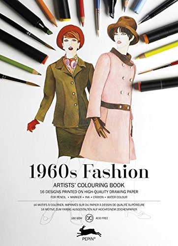 Book Cover Pepin Press Pepin Press 1960s Fashion : ARTISTS'COLOURING BOOK (98086 )