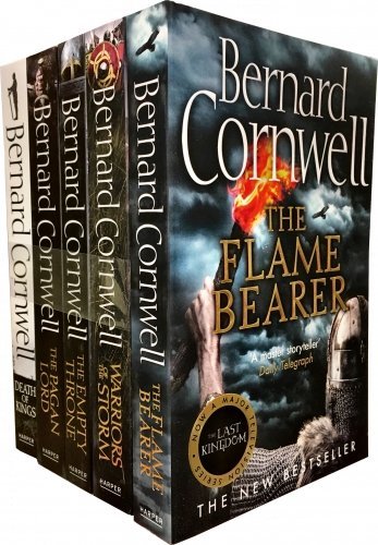 Book Cover Bernard Cornwell Warrior Chronicles, The Last Kingdom Series 2 Books Set Collection Pack (5 Books Tiles are: Flame Bearer, Death of Kings, Warriors of the Storm, The Pagan Lord, The Empty Throne Books