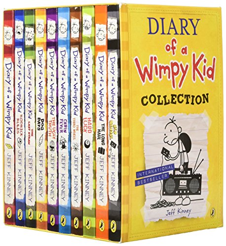 Book Cover Diary of a Wimpy Kid Series Collection 12 Books Set By Jeff Kinney (Diary of a Wimpy Kid,Rodrick Rules,The Last Straw,Dog Days,The Ugly Truth,Cabin Fever,The Third Wheel,Hard Luck