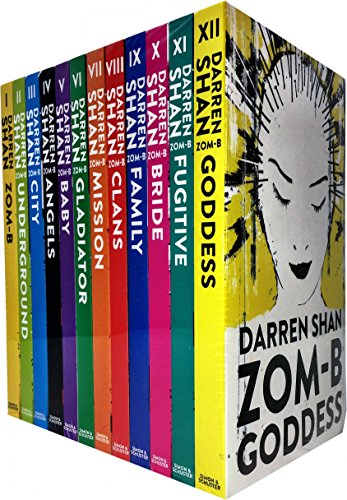 Book Cover Zom-B 12 Books Collection Set Pack By Darren Shan (Zom-B, Underground, City, Angles, Baby, Gladiator, Mission, Clans, Family, Bridge, Fugitive, Goddess) (Zom B Book 1-12)