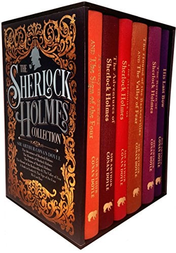 Book Cover The Sherlock Holmes Collection 6 Books Box Set By Sir Arthur Conan Doyle (His Last Bow, The Memories of Sherlock Holmes, A Study in Scarlet and The Sign of The Four, The Adventures of Sherlock Holmes