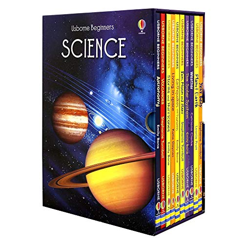 Book Cover Usborne Beginners Series Science Collection 10 Books Box Set (Earthquakes & Tsunamis, Sun Moon and Stars, Living in Space, Storms and Hurricanes, Volcanoes, Astronomy, The Solar System, Your Body, Pla
