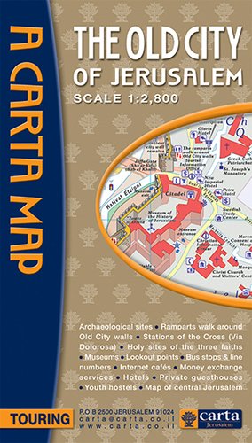 Book Cover Old City of Jerusalem Map (Carta Map)