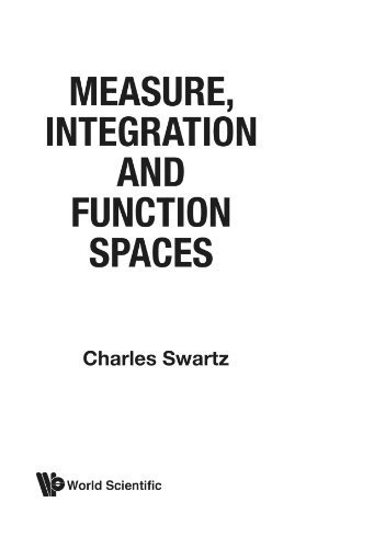 Book Cover Measure, Integration And Function Spaces