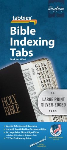 Book Cover Large Print Bible Indexing Tabs - Silver: Bible Indexing Tabs
