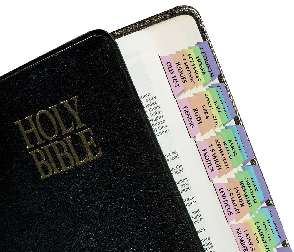 Book Cover Tabbies Rainbow Bible Indexing Tabs, Old & New Testaments, 80 Tabs Including 64 Books & 16 Reference Tabs, Multi-Colored (58346), Rainbow Colored