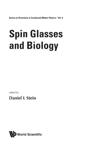 Book Cover Spin Glasses And Biology (World Scientific Series on Directions in Condensed Matter Physics)