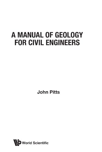 Book Cover Manual Of Geology For Civil Engineers, A