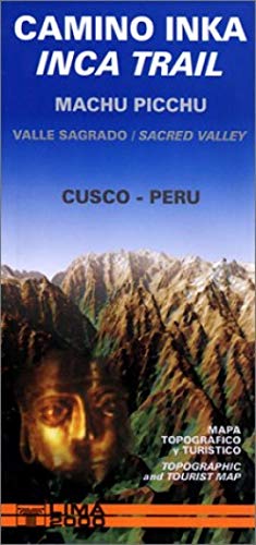 Book Cover Inca Trail - Cusco - Machu Picchu - Sacred Valley Map (English and Spanish Edition)