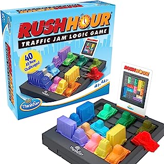 Book Cover Think Fun Rush Hour Traffic Jam Logic Game and STEM Toy for Boys and Girls Age 8 and Up – Tons of Fun With Over 20 Awards Won, International for Over 20 Years